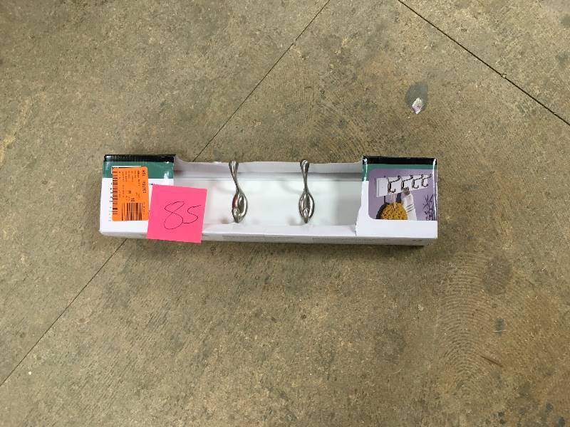 Liberty 18 in. Rail with 4 Heavy Duty Hooks - Flat White & Satin Nickel not used