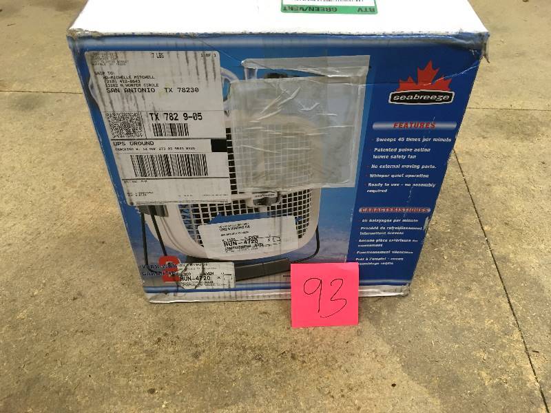 Seabreeeze 7500-1 Portable Fan in working conditions