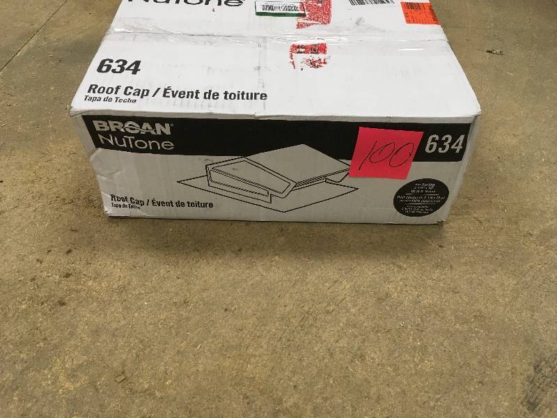 Broan NuTone Black Steel Roof Cap for 3-14 in x 10 inch or up to 8- in Round Duct not used