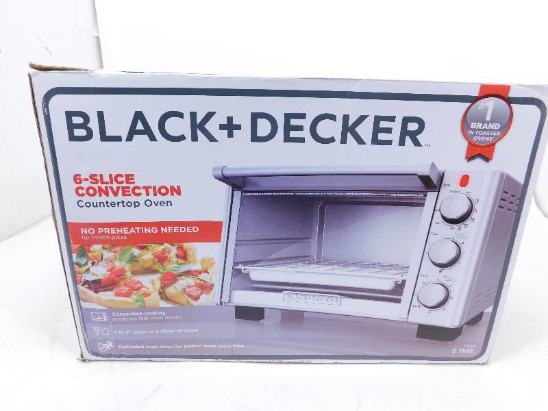 lot 28 image: Black  Decker 6-Slice Convection Toaster Oven