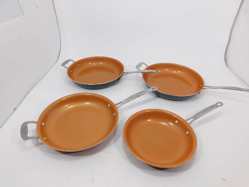 lot 36 image: Red Copper and Gotham Steel Pans