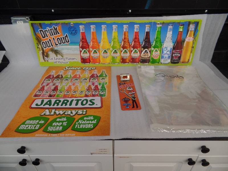 Jarritos Soda Signs & Clear Display Bags