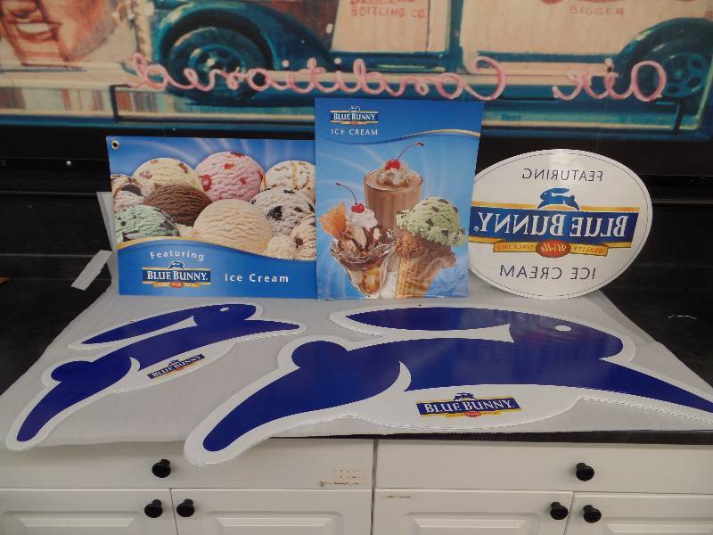 Blue Bunny signs