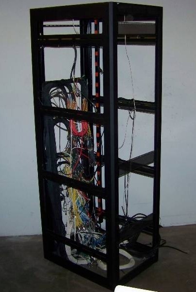 lot 90 image: Middle Atlantic, 44RU, Professional Audio  Video Equipment Rack with Power Strip and Wiring