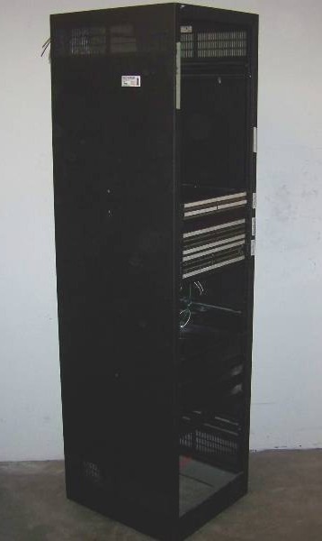 lot 91 image: Middle Atlantic, 44RU, Professional Audio  Video Equipment Rack with Power Strip, Patch Panels and Wiring