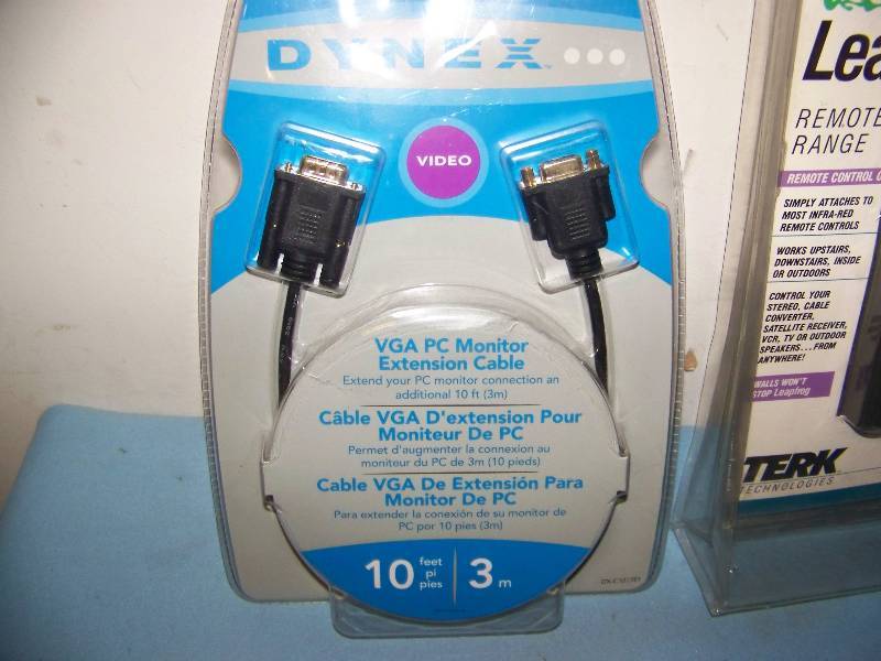 lot 100 image: VGA Cable Extender, Remote Control Range Extender and (3) USB to Serial Cable Adapters - NEW in Packaging