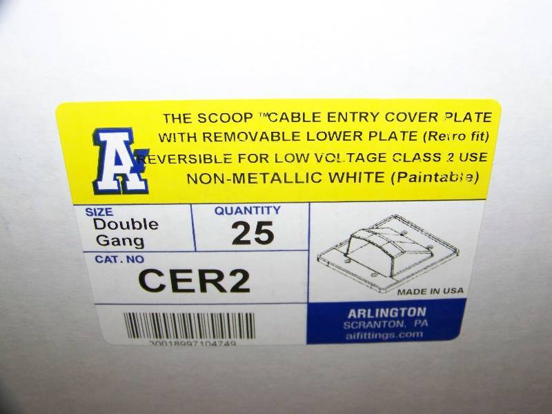 lot 110 image: (125) AI Fittings, The Scoop - Double Gang Cable Entry Cover Plates - NEW in Original Packaging