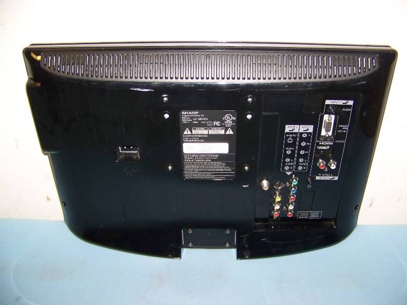 lot 22 image: 19, Sharp, Aquos, LCD, HDTV with Remote Control and Chief Wall Mount