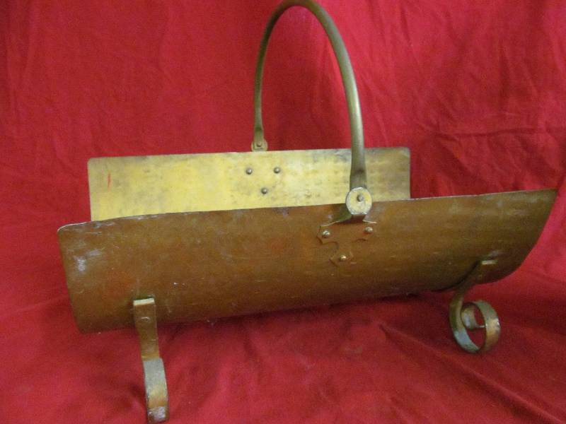 vintage firewood carrier