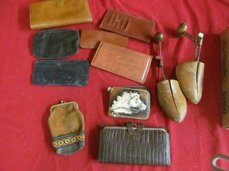 vintage wallets, shoe stretchers