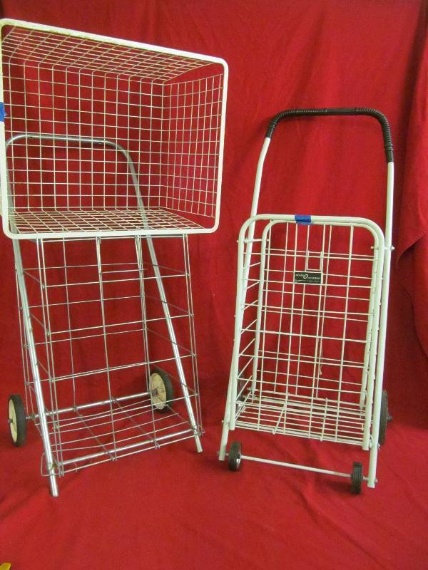 folding carts, wire basket