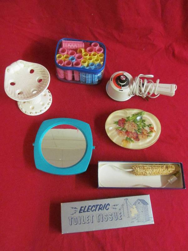 Curlers, massager, mirror