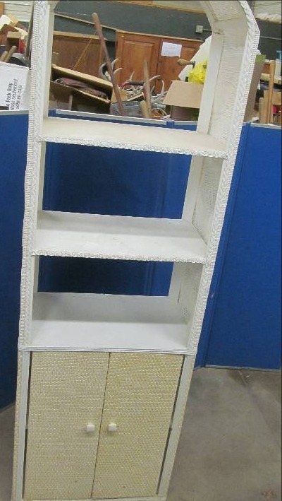 wicker shelf