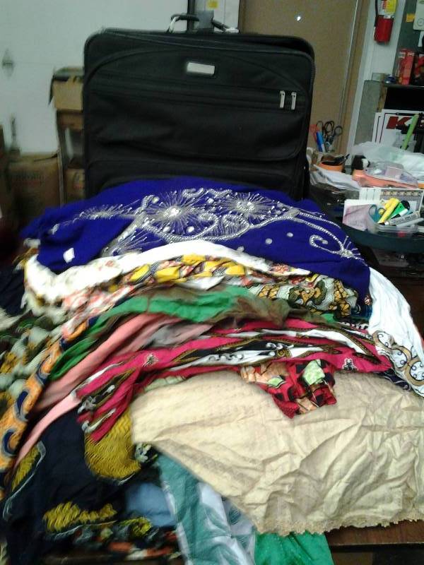 Large Suitcase Full Of Ethnic Clothing (60 Pieces)