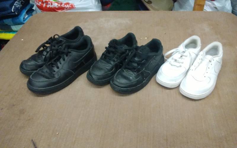 3-Pair Nike Air-Force 1 Sneakers White Sizes 10, 12, 2