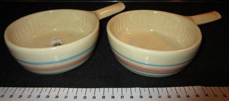 Two 4 34 McCoy Pottery Caserole Dish USA #874