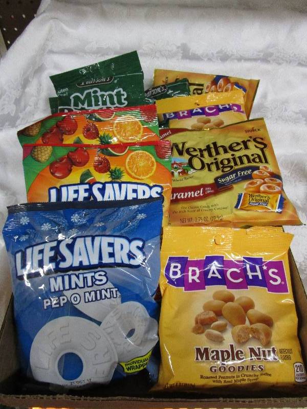 Box full of candy 18 ct  Shelf Pulled Items