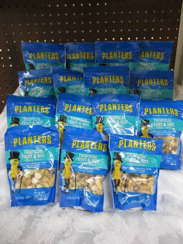 Box full of candy  15 ct Topical fruit and nut trail mix  Shelf Pulled Items