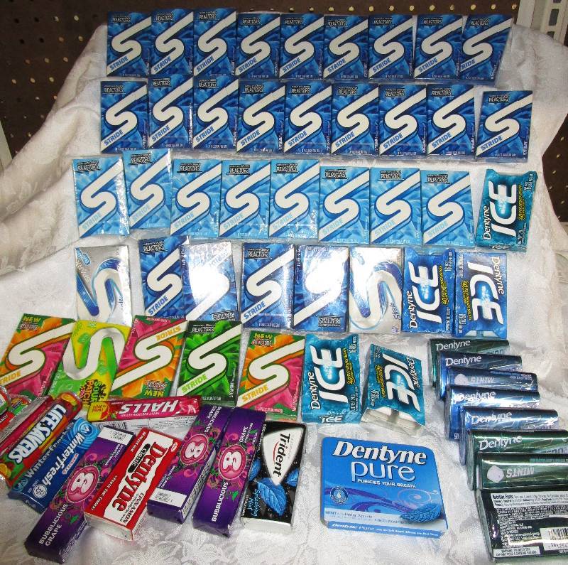 Box full of candy 63ct gum, lifesavers, mints  Shelf Pulled Items