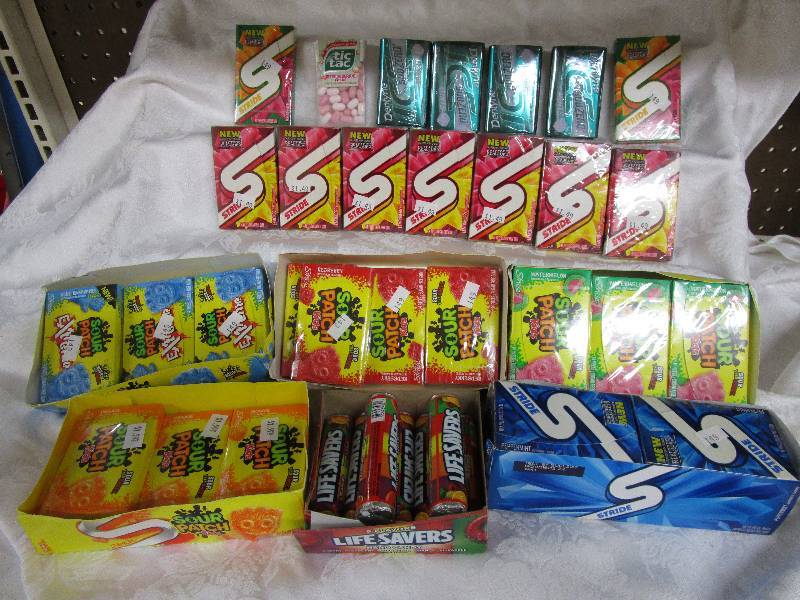 Box full of candy 64 ct gum, life savers Shelf Pulled Items