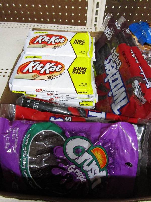Box full of candy 22 ct packs  Shelf Pulled Items