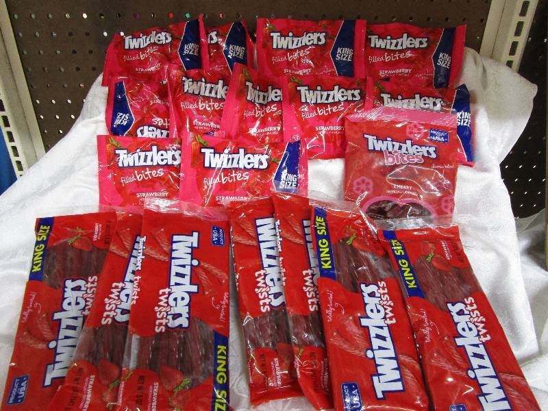 Box full of candy 19 ct twizzlers  Shelf Pulled Items