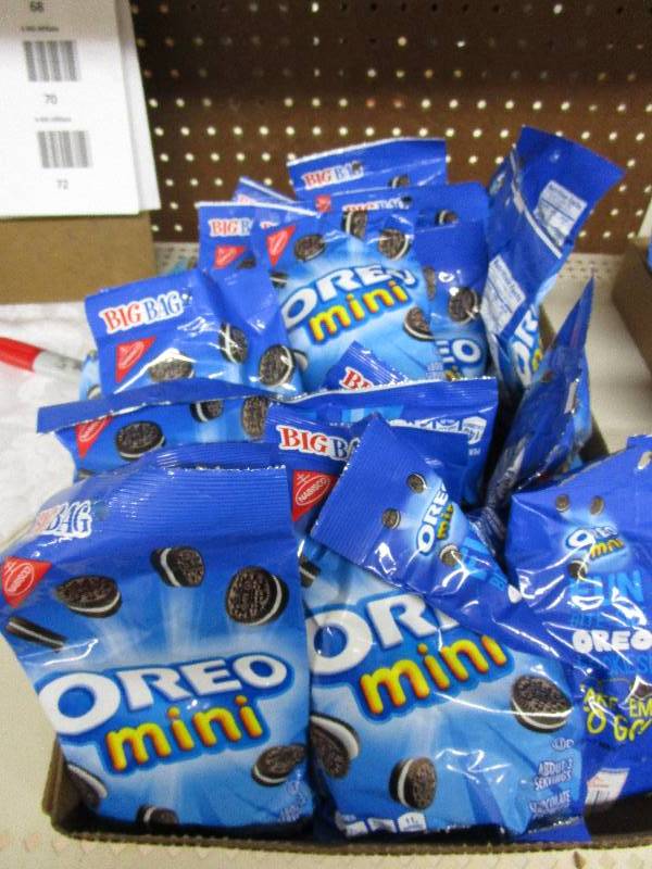 Box full of candy 21 ct oreos  Shelf Pulled Items