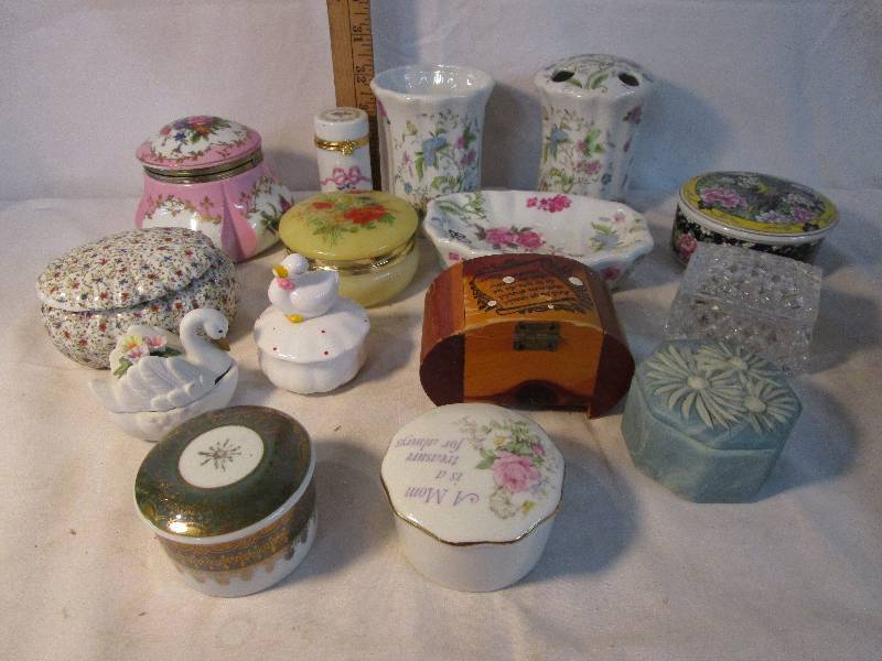 Trinket Boxes, Bathroom set,