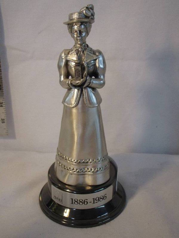 Avon Rare 8.5Pewter Mrs. Albee Award Sales Increase 1986-1987