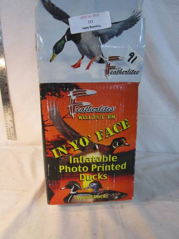 Featherlites 6 Inflatable Ducks Wood Duck 3 Drakes 3 Hens