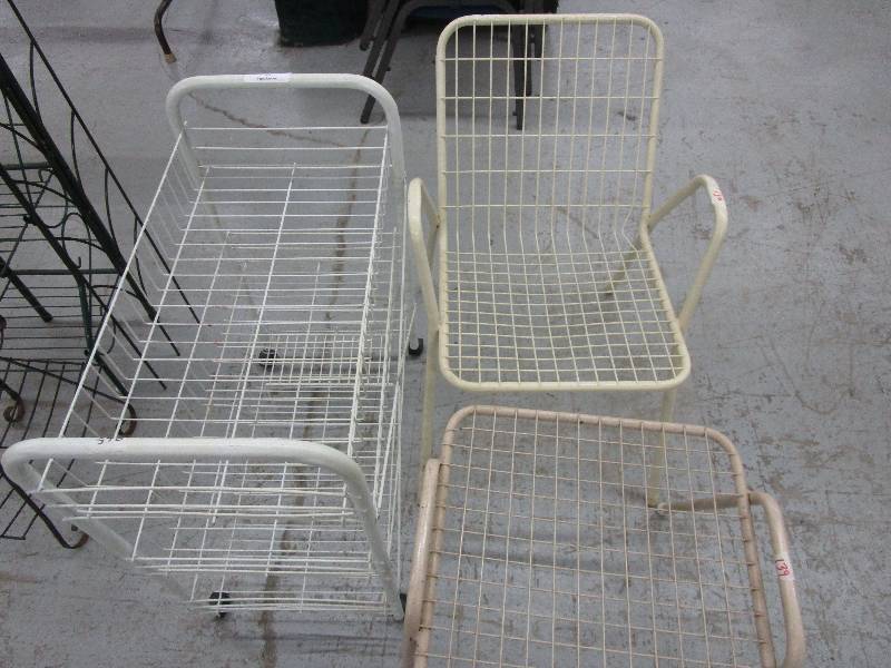 Rolling storage cart and Patio Set