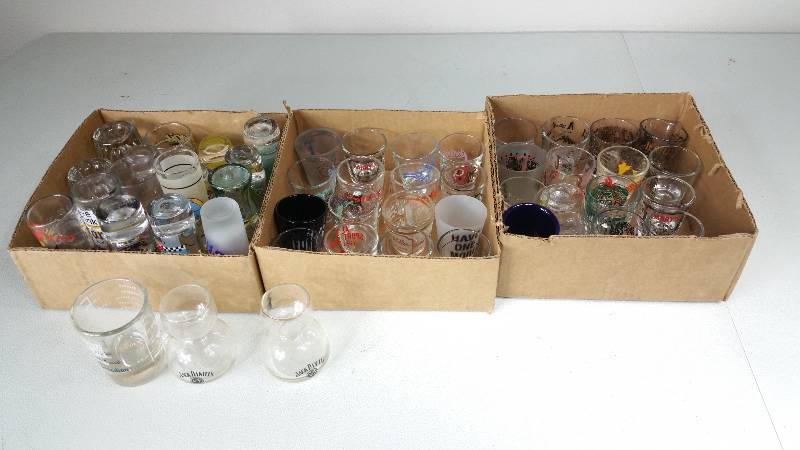 Large Group of Shot Glasses