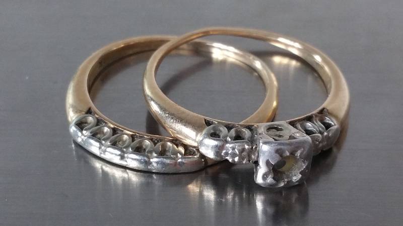 14k White & Yellow Gold Ring