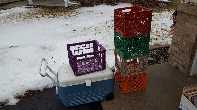 Cooler & Milk Crates