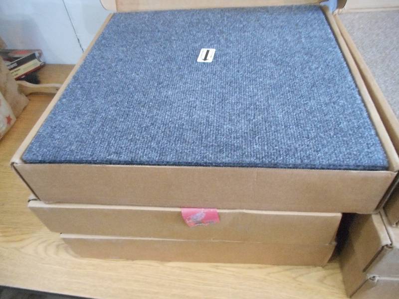lot 3 image: TrafficMASTER Ribbed Gunmetal Texture 18 in. x 18 in. Carpet Tile (16 Tiles 3  Case)108 SF