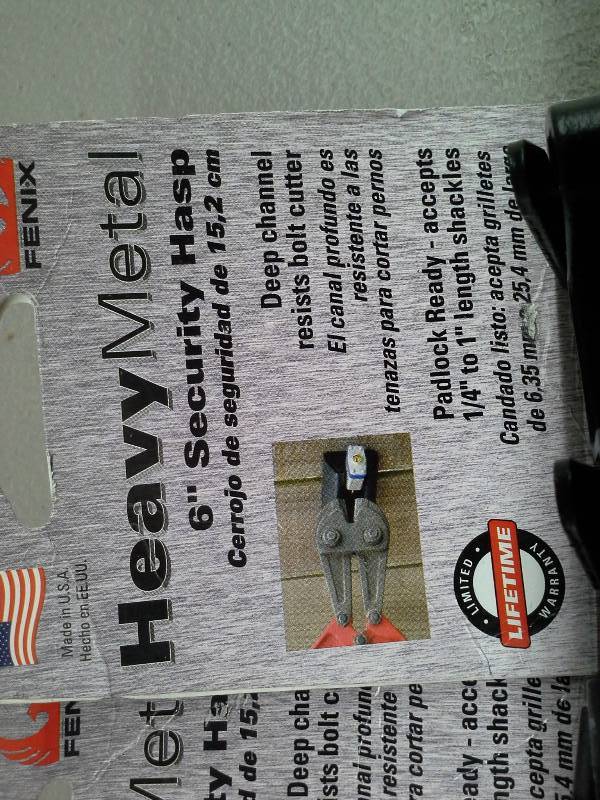 lot 115 image: (2) Heavy Metal 6 Security Hasp