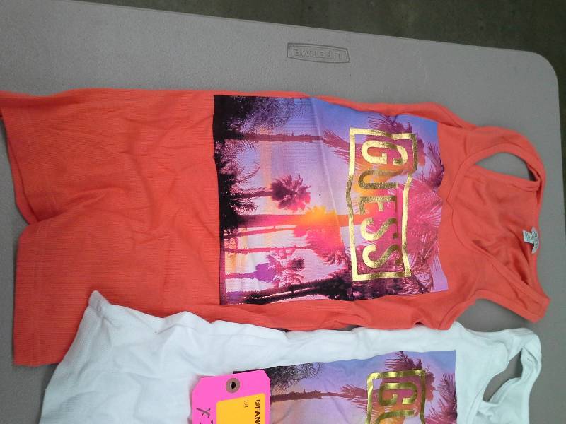lot 131 image: (3) Guess Tank Tops