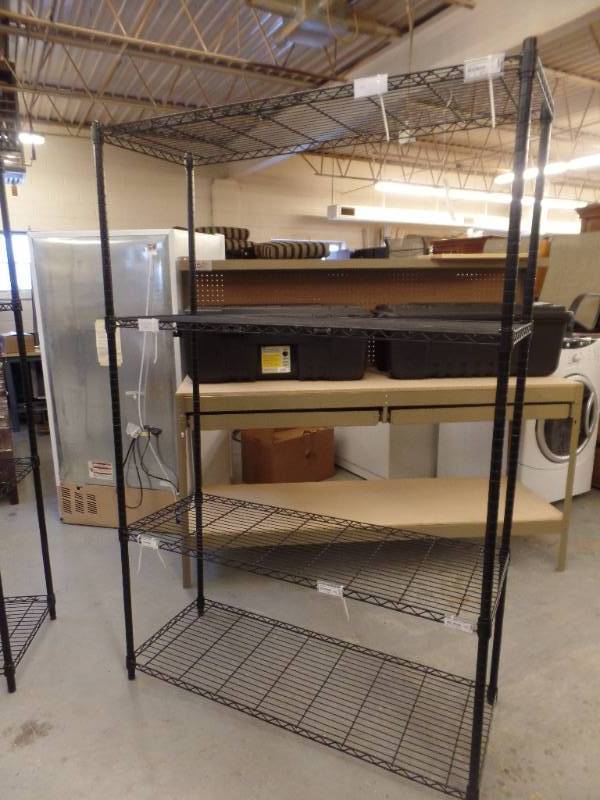 lot 509 image: BLACK METRO STYLE SHELVING