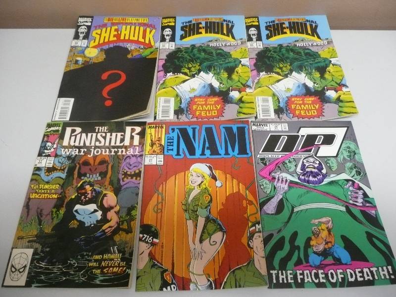 lot 21 image: 6 VINTAGE MARVEL COMICS SOME RARE - SEE PICTURES