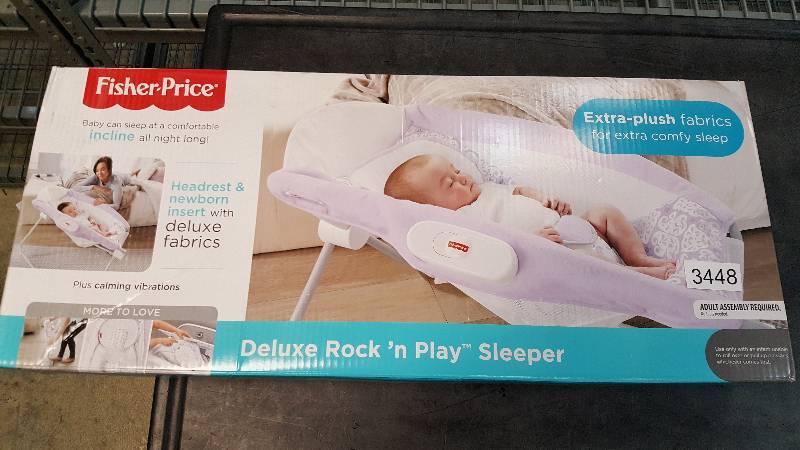 lot 3448 image: Fisher-Price Deluxe Rock n Play Sleeper