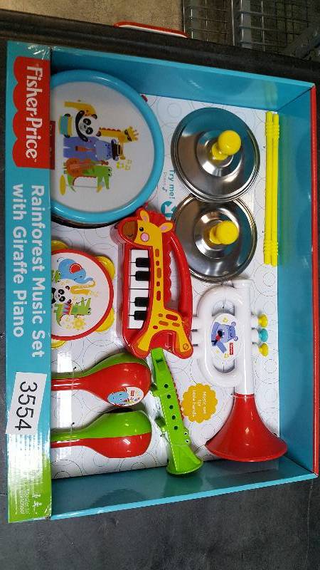 lot 3554 image: Fisher-Price 10-Pc. Band Set with BONUS Giraffe Piano