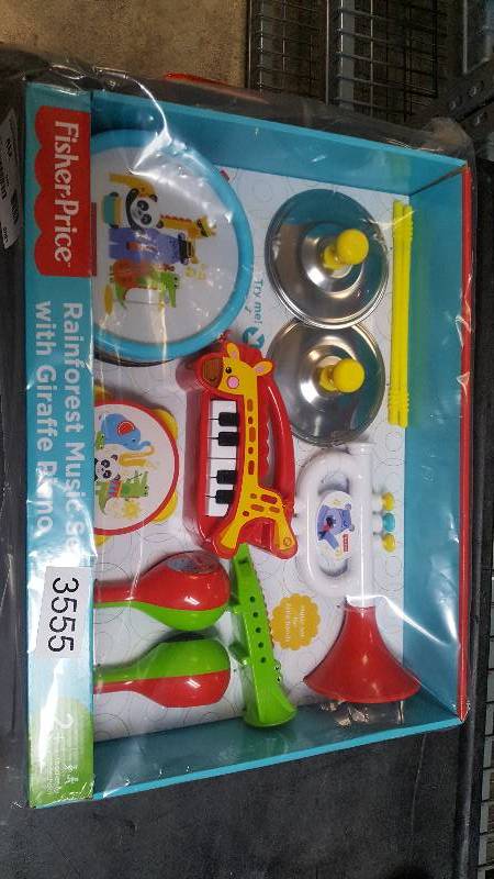 lot 3555 image: Fisher-Price 10-Pc. Band Set with BONUS Giraffe Piano