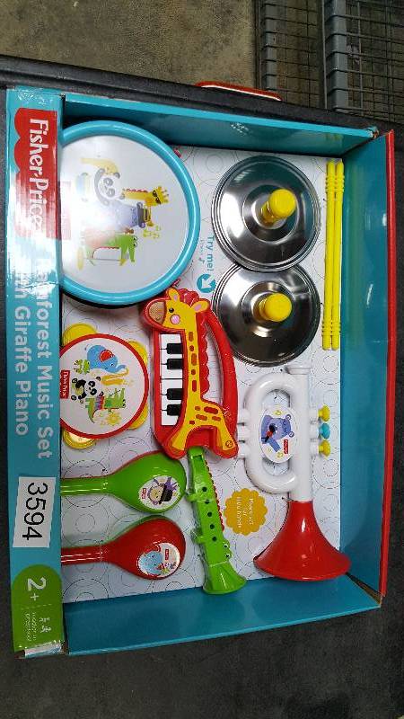 lot 3594 image: Fisher-Price 10-Pc. Band Set with BONUS Giraffe Piano