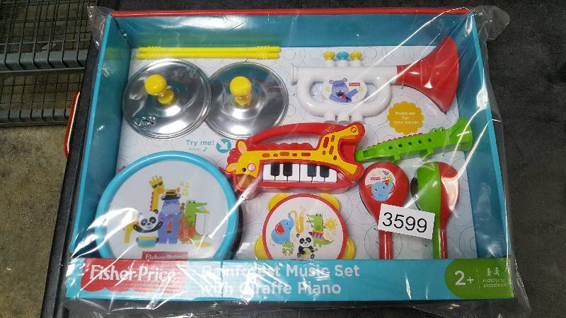 lot 3599 image: Fisher-Price 10-Pc. Band Set with BONUS Giraffe Piano