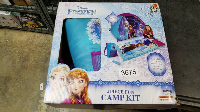 lot 3675 image: Disney Frozen 4-Piece Fun Camp Kit