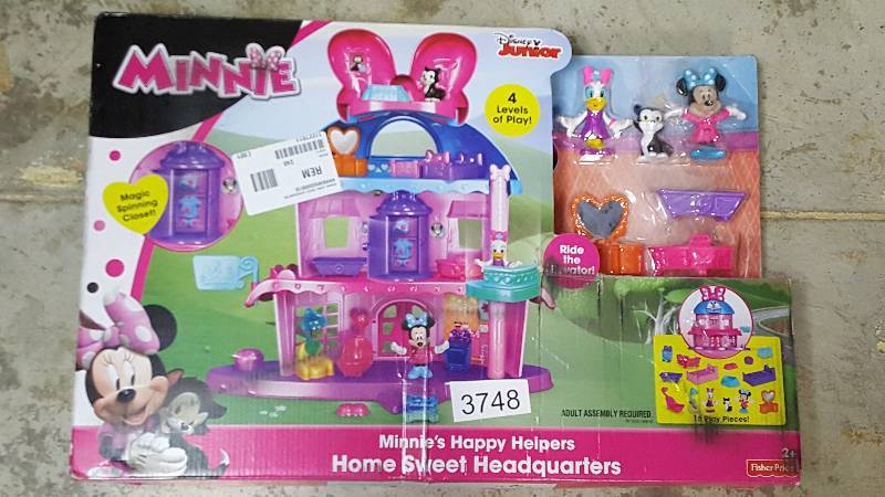 lot 3748 image: Fisher-Price Disney Junior Minnie Mouse Home Sweet Headquarters