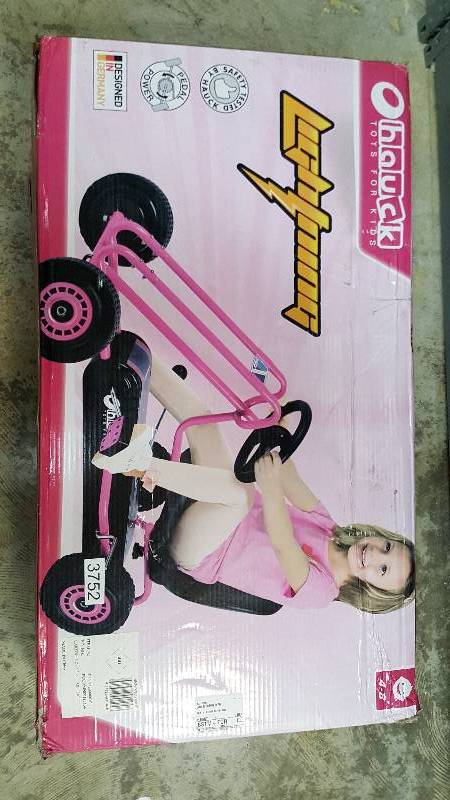 lot 3752 image: Hauck Toys Lightning Pedal Go Kart - Pink