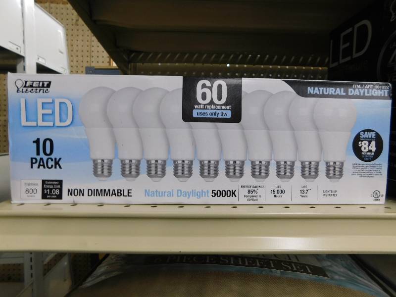FEIT LED LIGHT BULBS, 60 WATT