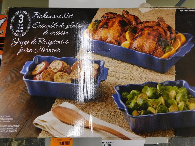 3 PC BAKEWARE SET