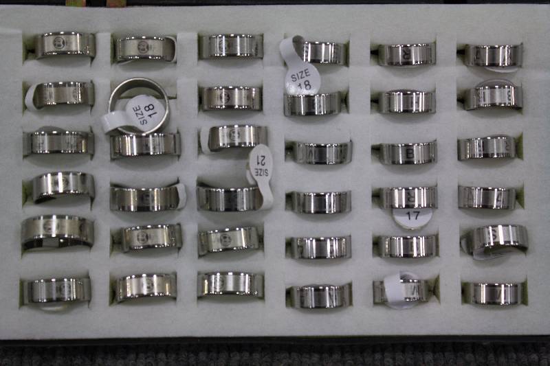 lot 205 image: 36 Silver Rings